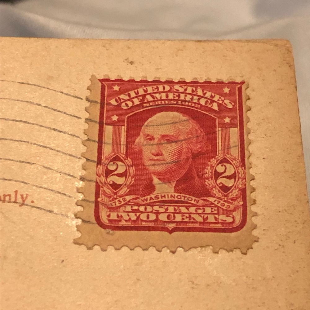 Perf error! Sides12x3 Washington series 1802 stamp